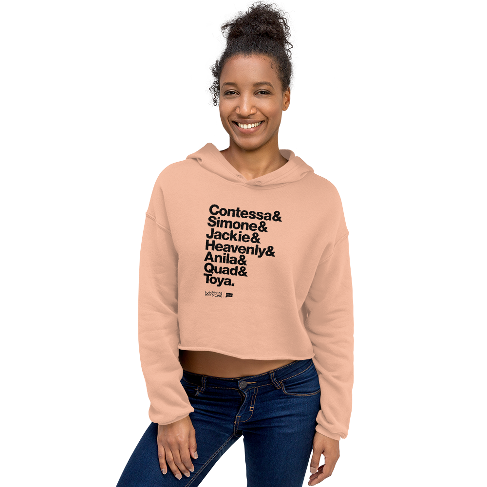 Married to Medicine Names Ampersand Women s Fleece Crop Hoodie