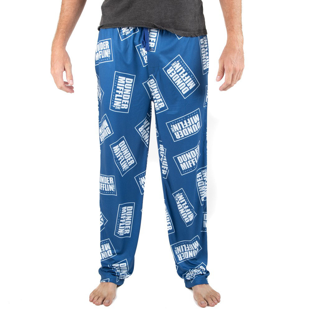 Jurassic Park Movie Logo Mens Black All Over Print Sleep Pajama Pants
