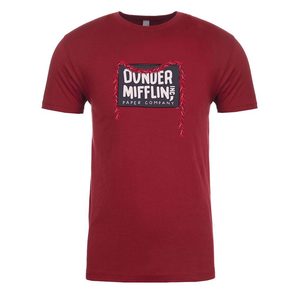 The Office Holiday Tinsel Dunder Mifflin Adult Short Sleeve T