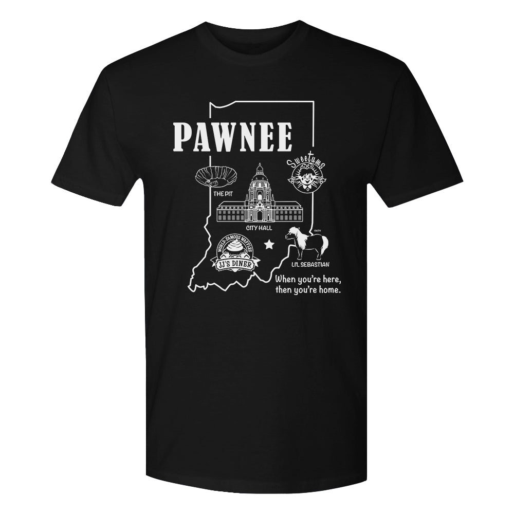 Parks and Recreation Pawnee Indiana Map T-Shirt – NBC Store