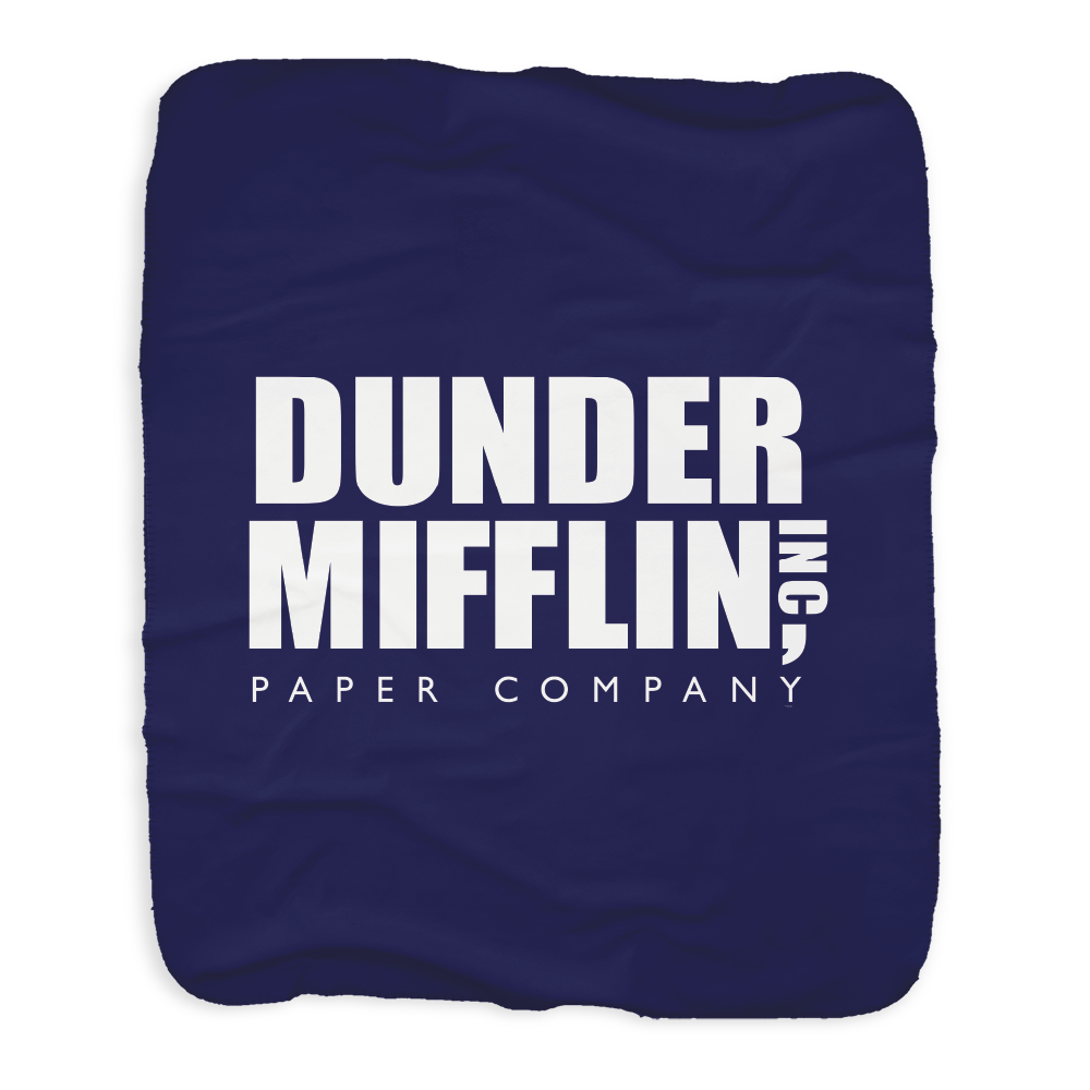 Office Dunder Mifflin Logo Fleece Blanket