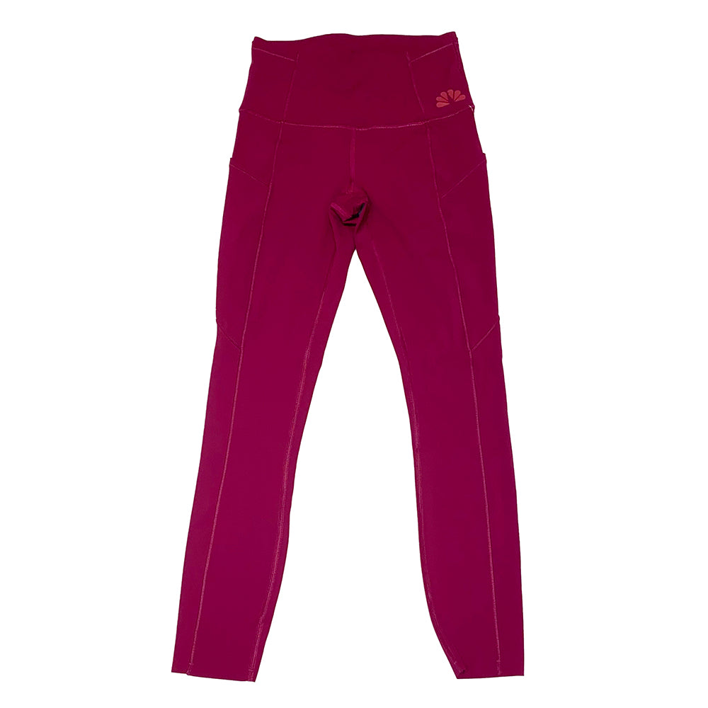 Lululemon Fast and Free High Rise Maroon Leggings with‎ Pockets Size 6