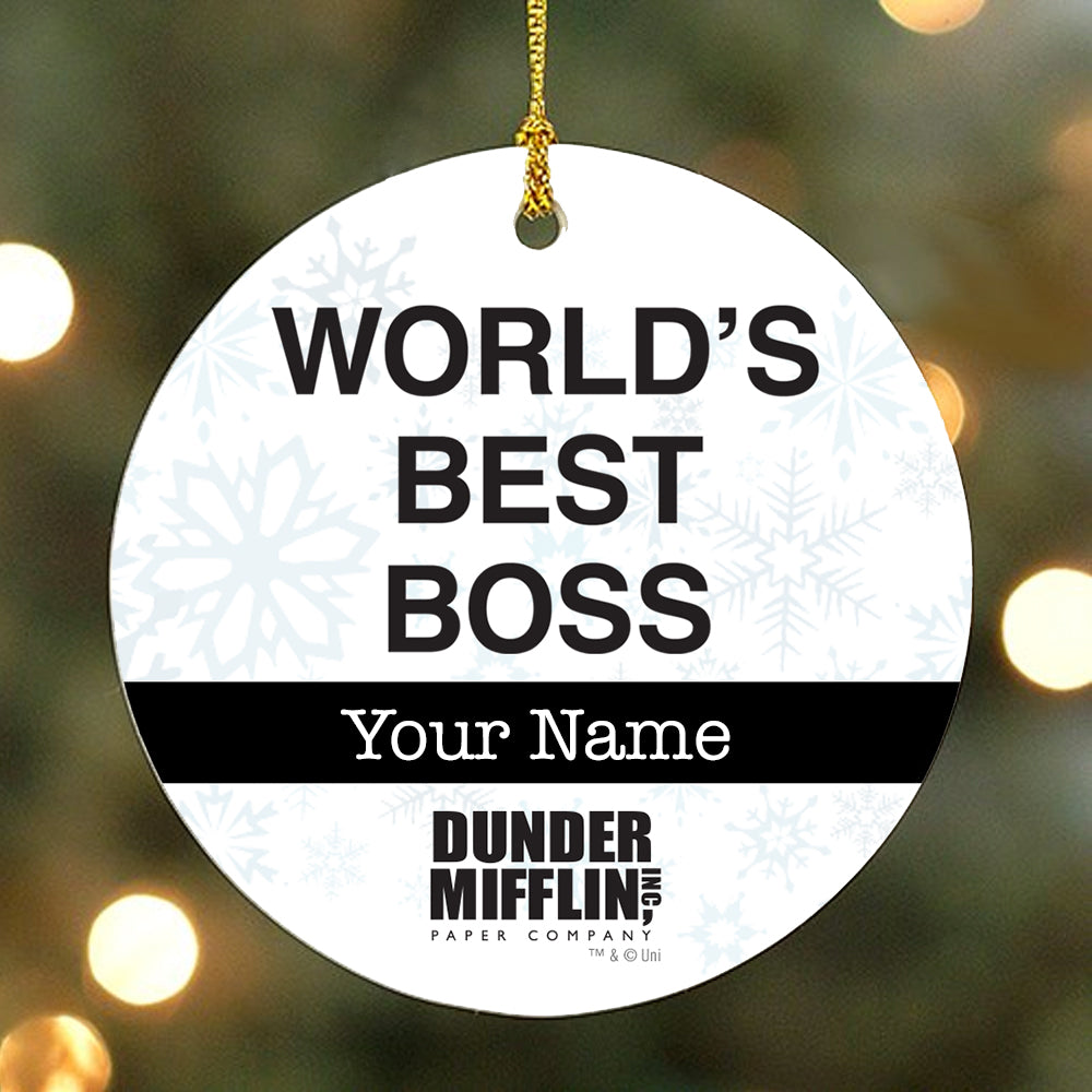 The Office TV Series Show Michael Scott World's Best Boss Coffee Mug  Ornament