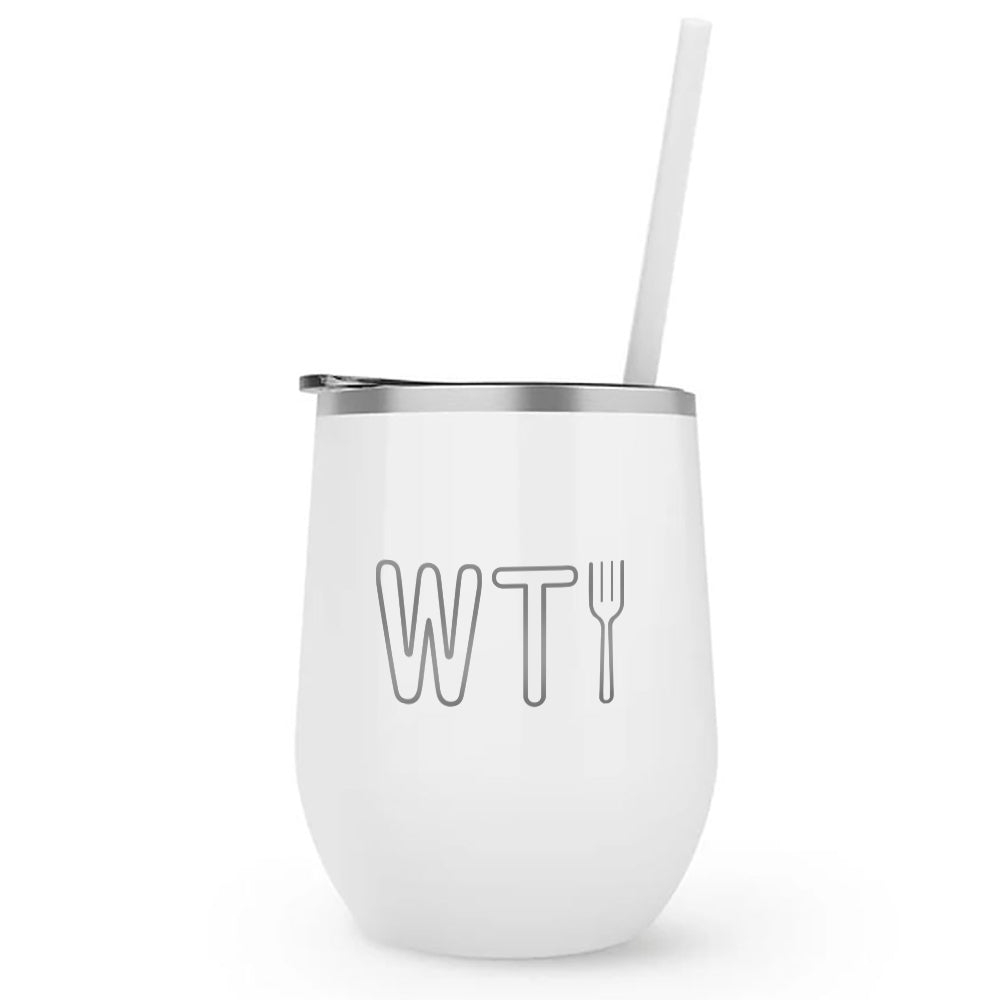 Stainless Steel Wine Tumblers - White 