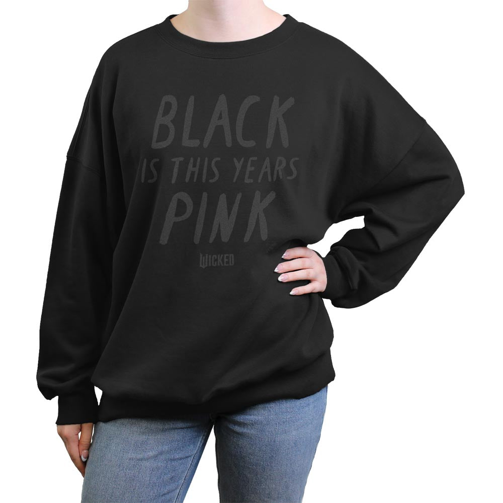 Wicked Black is This Year's Pink Crewneck Sweatshirt