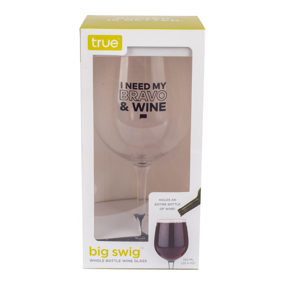 Bravo I Need My Bravo and Wine XL Wine Glass