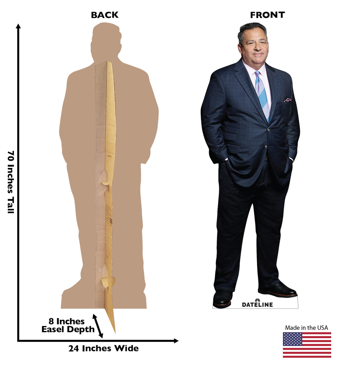 DATELINE Josh Mankiewicz Life-size Cardboard Cutout Standee