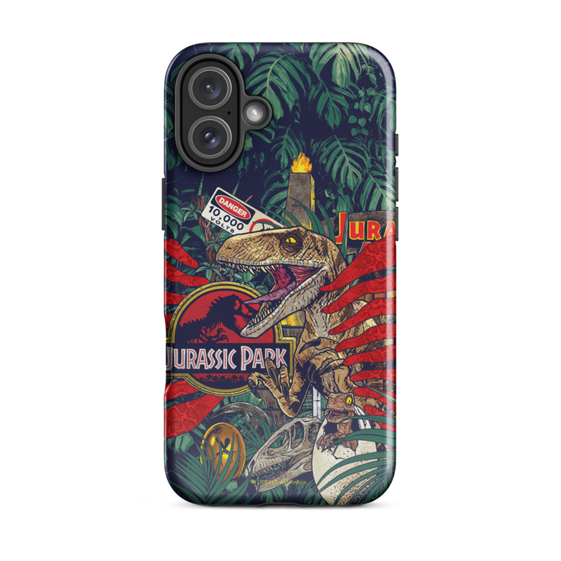 Jurassic Park Jungle Collage Tough Phone Case - iPhone