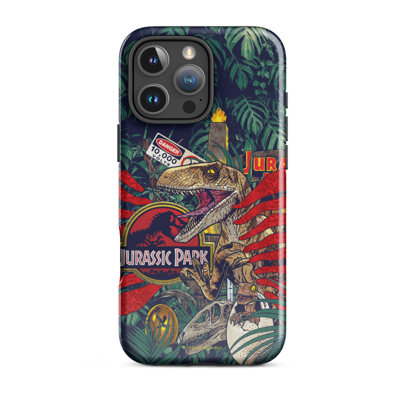 Jurassic Park Jungle Collage Tough Phone Case - iPhone