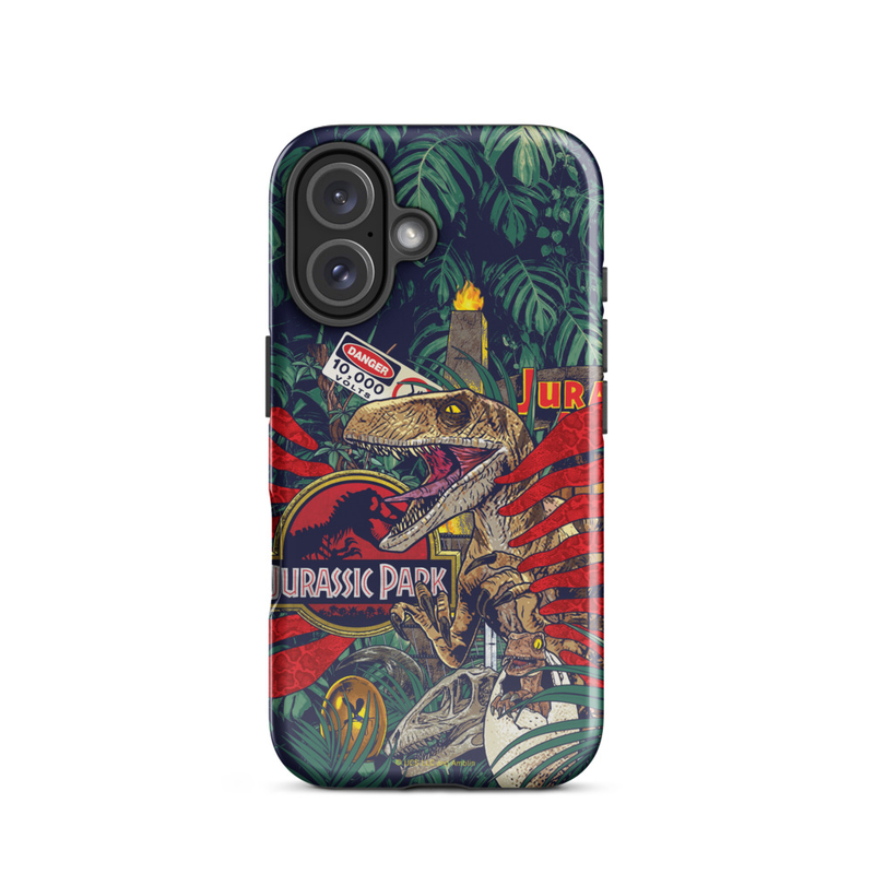 Jurassic Park Jungle Collage Tough Phone Case - iPhone