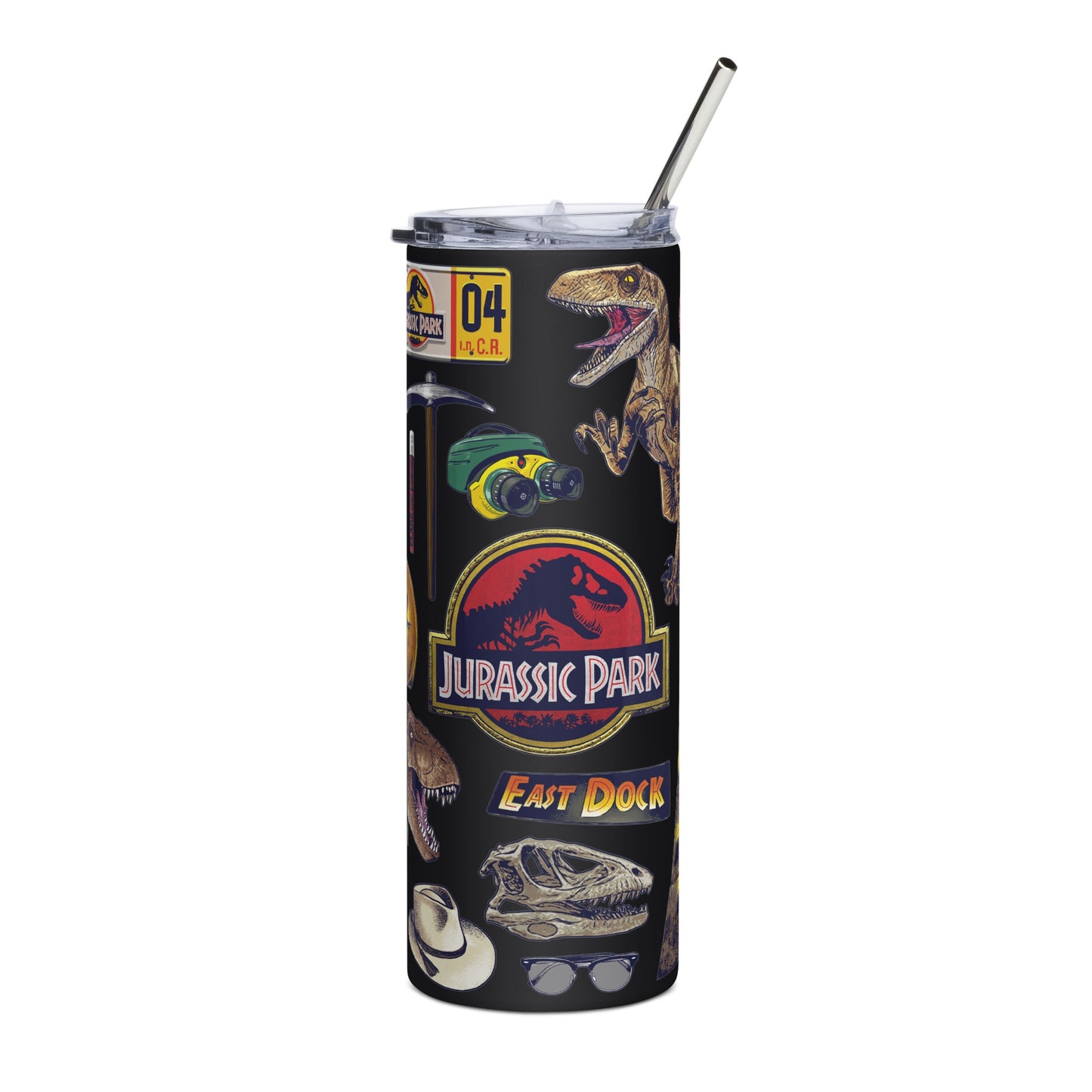 Jurassic Park Icon Collage Stainless Steel Tumbler