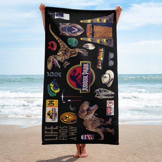 Jurassic Park Icons Beach Towel