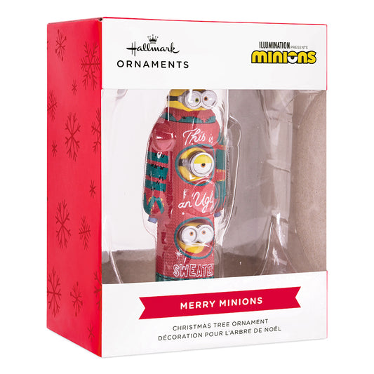 Despicable Me Minions in Ugly Christmas Sweater Ornament