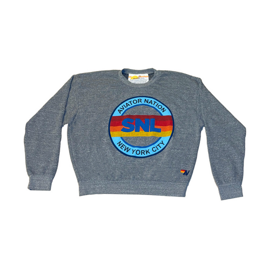 SNL x Aviator Nation Grey Crewneck