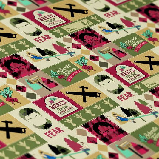 The Office Schrute Farms Satin Wrapping Paper