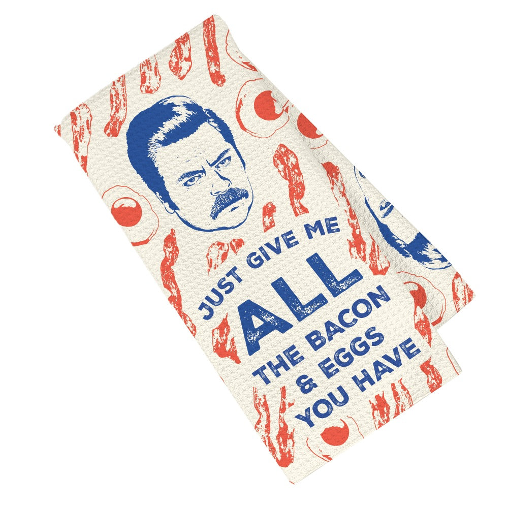 Parks and Recreation Bacon & Eggs Kitchen Towel