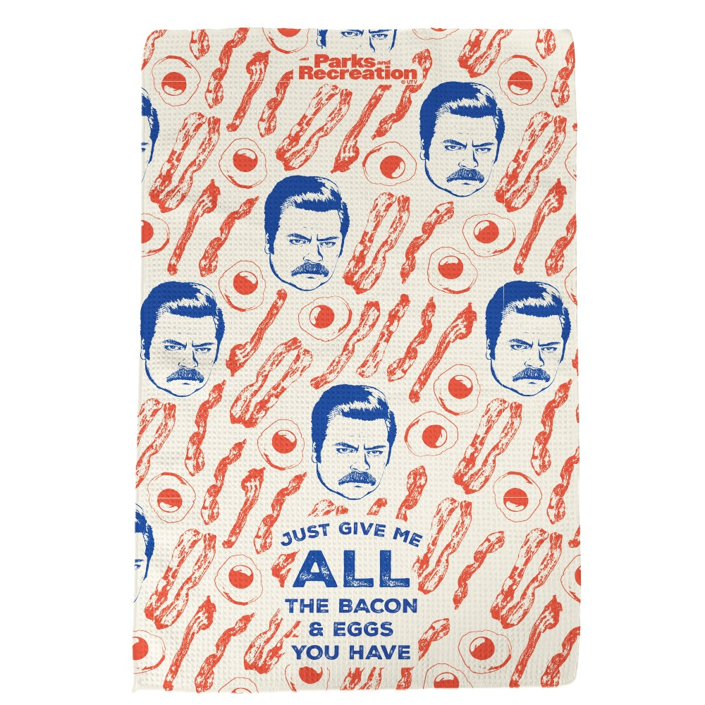 Parks and Recreation Bacon & Eggs Kitchen Towel