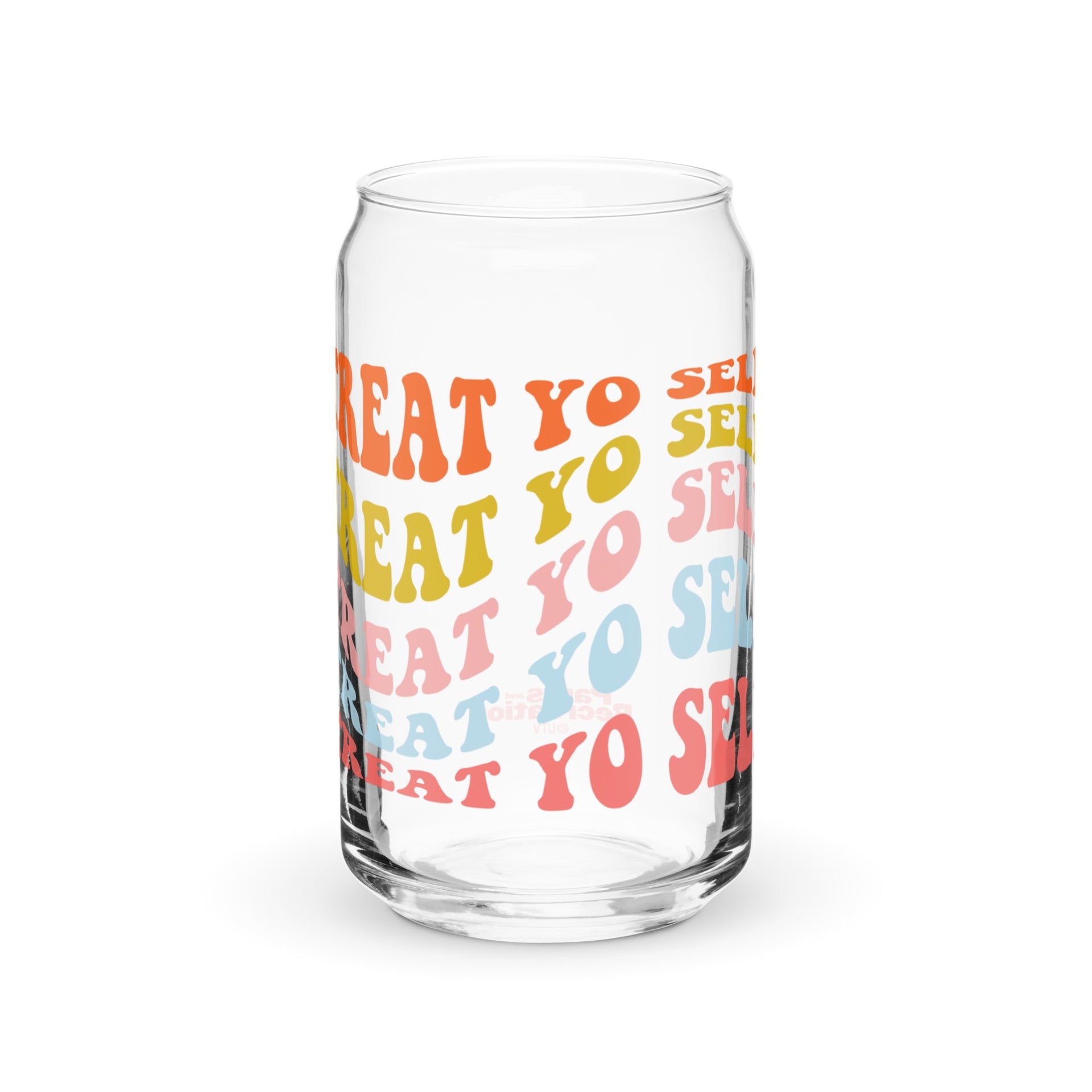 Parks and Recreation Treat Yo Self Can Glass