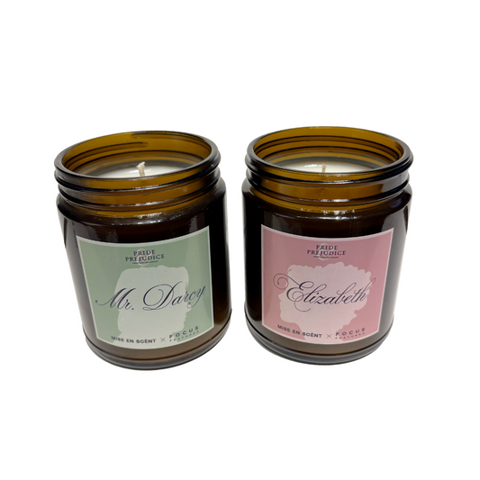 Pride & Prejudice Elizabeth & Mr. Darcy Candle Set