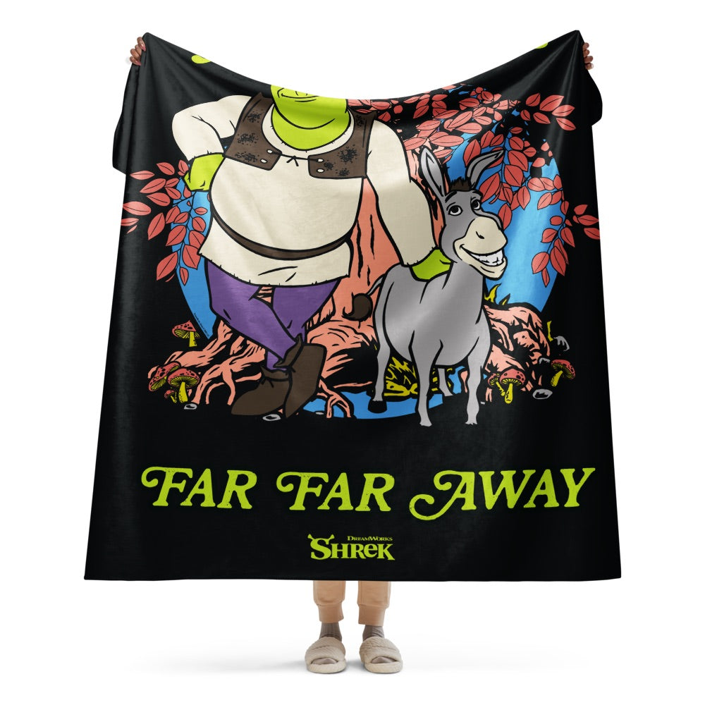 Shrek Greetings From Far Far Away Sherpa Blanket