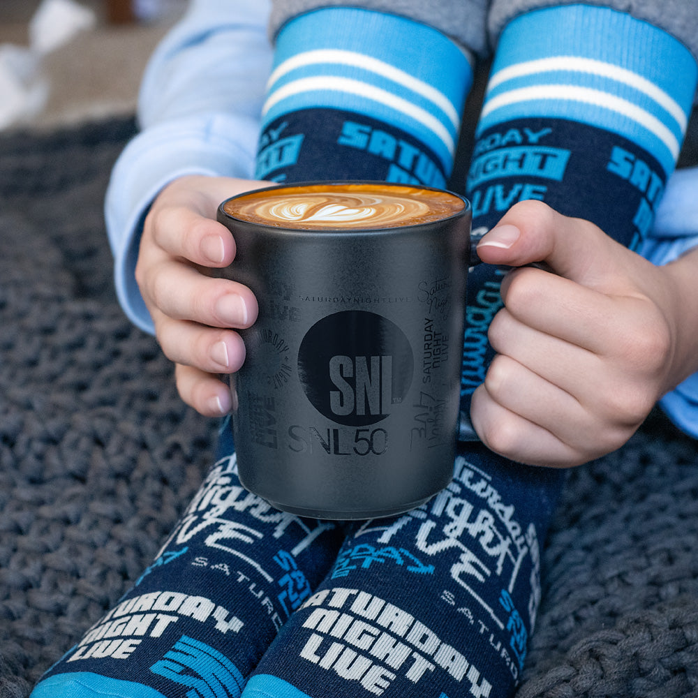 SNL 50th Anniversary Vintage Logos Mug