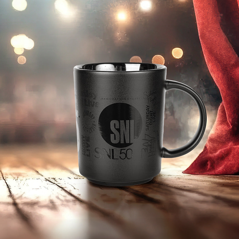 SNL 50th Anniversary Vintage Logos Mug