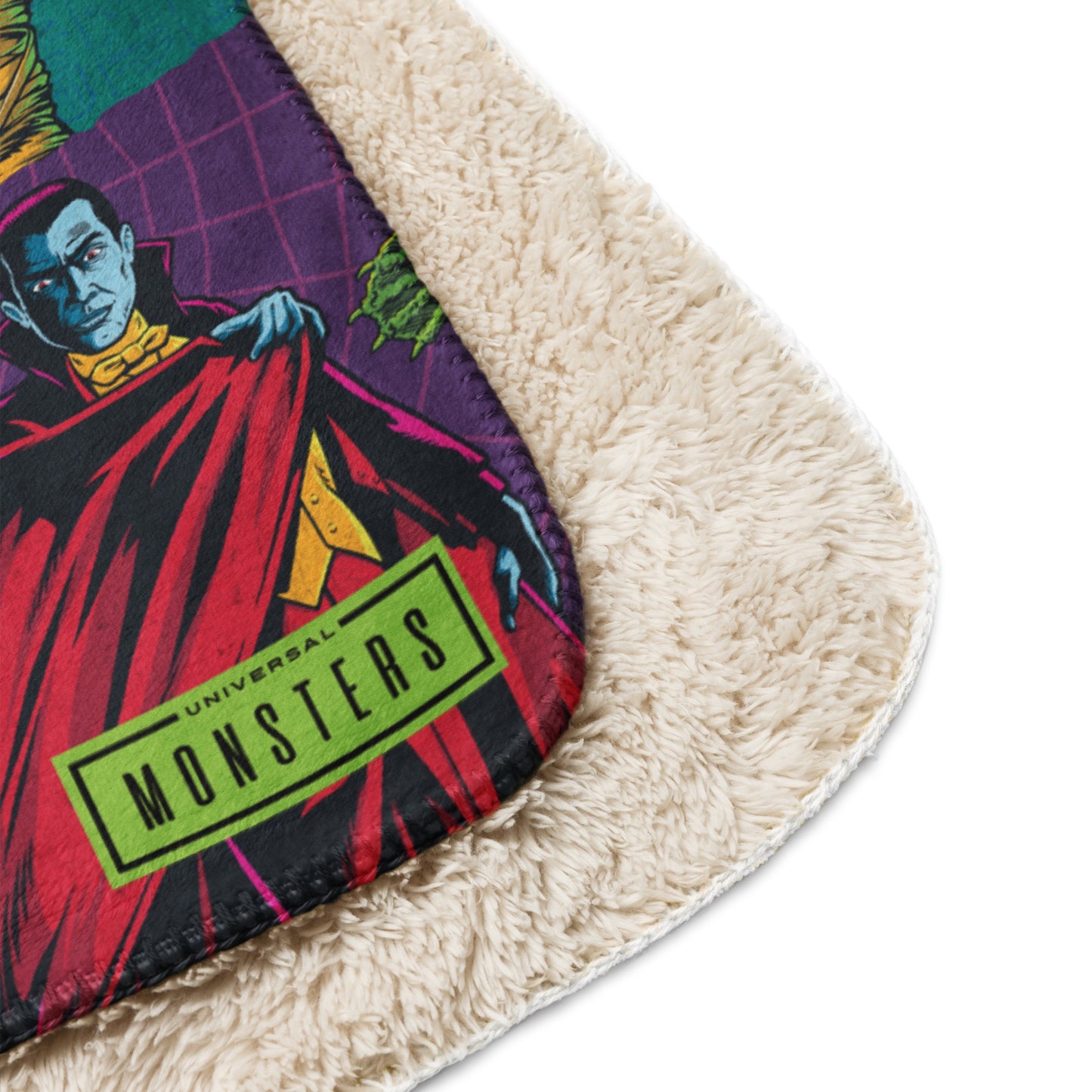 Universal Monsters Comic Pattern Sherpa Blanket