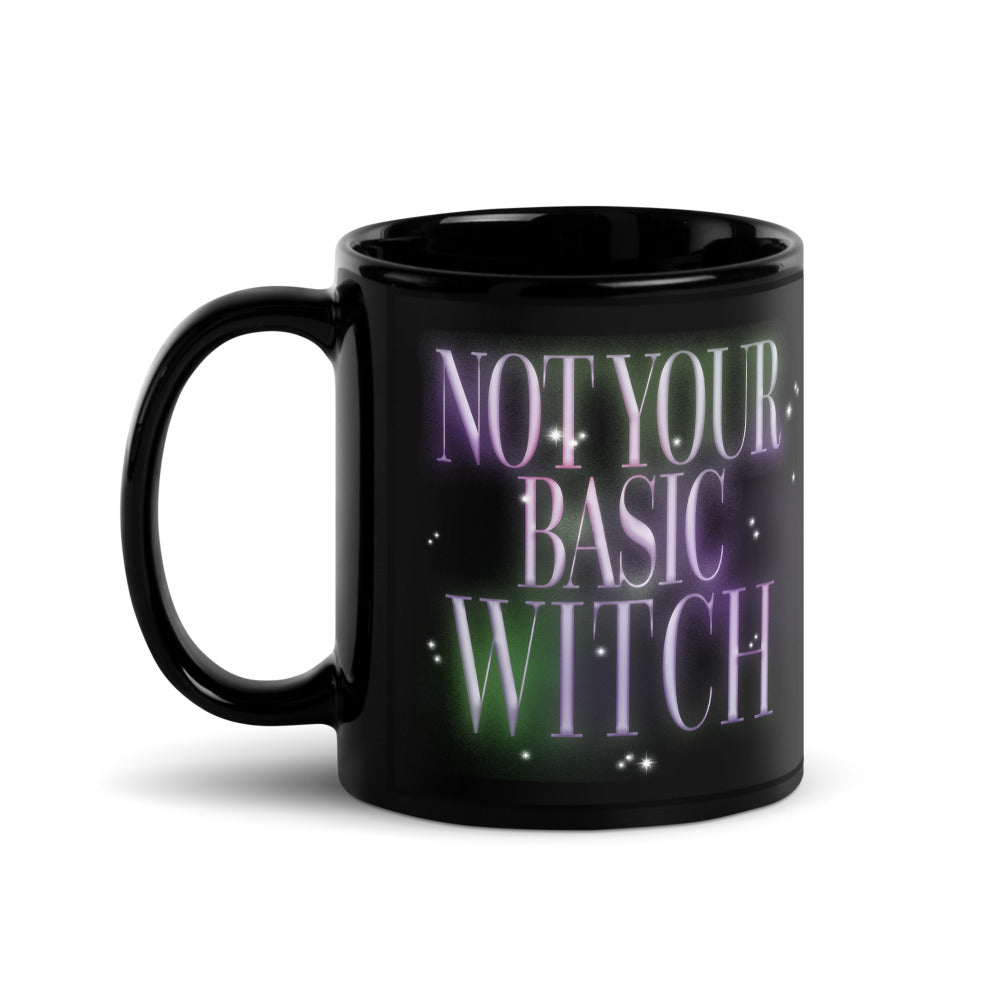 Wicked Not Your Basic Witch Black Mug