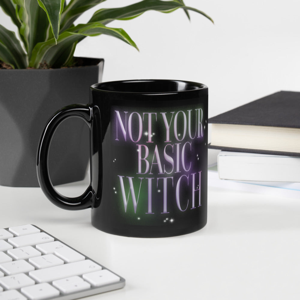 Wicked Not Your Basic Witch Black Mug