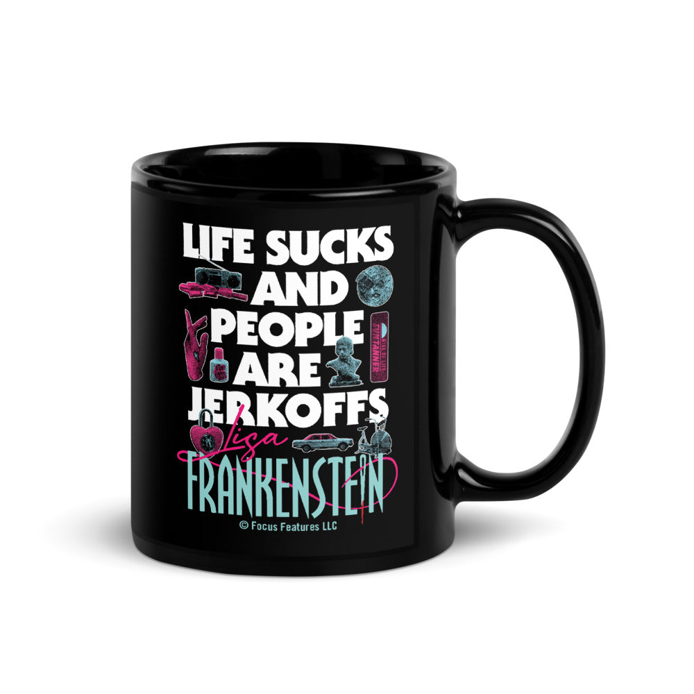 Lisa Frankenstein Life Sucks And People Are Jerkoffs Mug