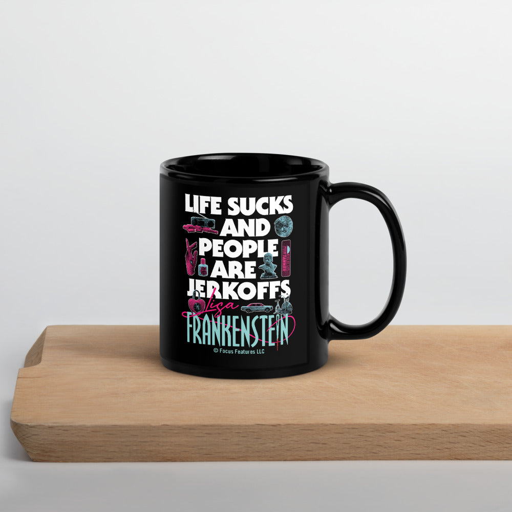 Lisa Frankenstein Life Sucks And People Are Jerkoffs Mug