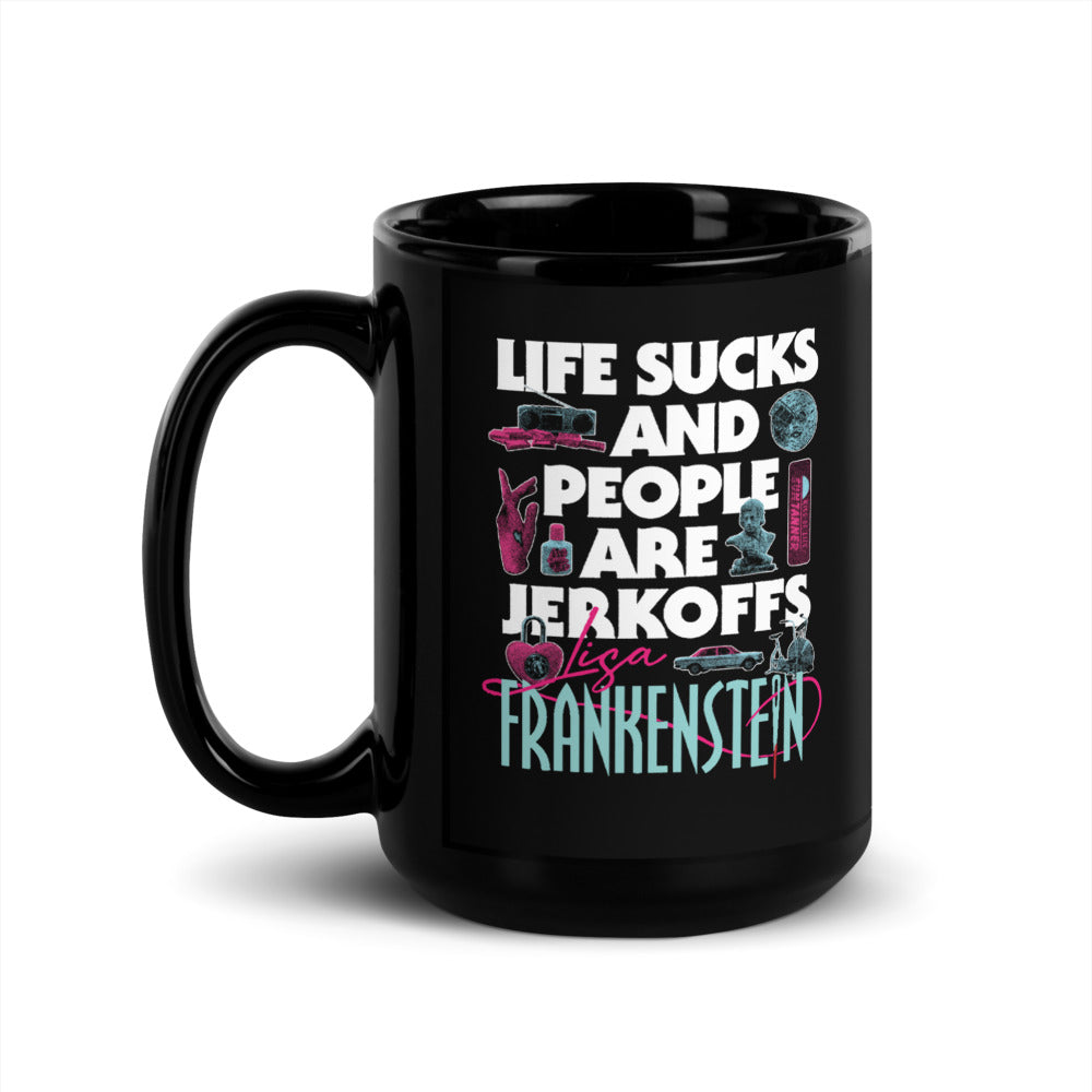 Lisa Frankenstein Life Sucks And People Are Jerkoffs Mug