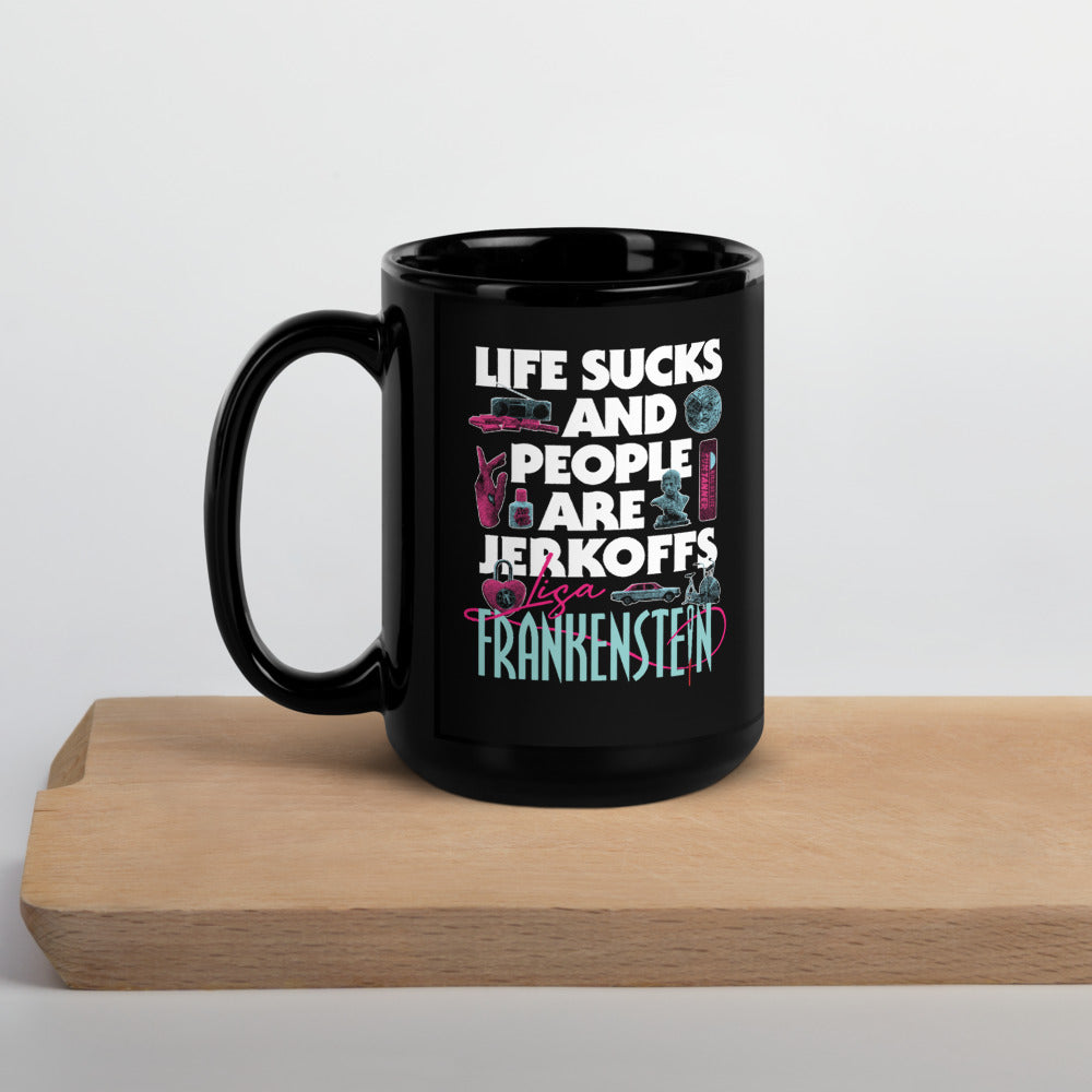 Lisa Frankenstein Life Sucks And People Are Jerkoffs Mug