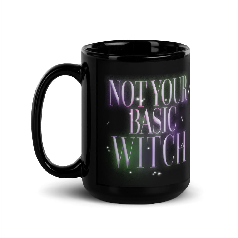 Wicked Not Your Basic Witch Black Mug