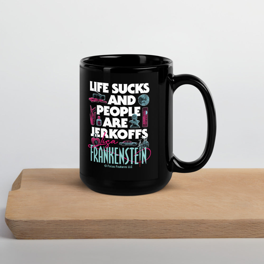 Lisa Frankenstein Life Sucks And People Are Jerkoffs Mug