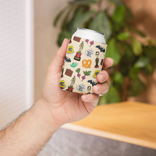 The Office Icon Pattern Can Cooler