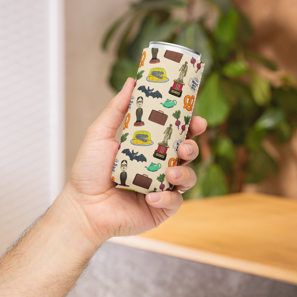 The Office Icon Pattern Can Cooler