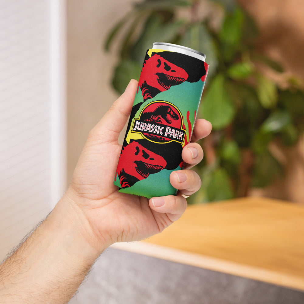 Jurassic Park Logo Pattern Can Cooler