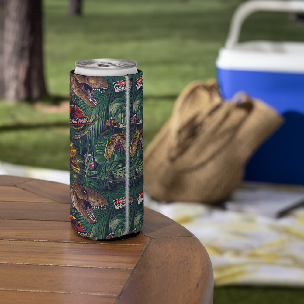 Jurassic Park Dinosaur Pattern Can Cooler