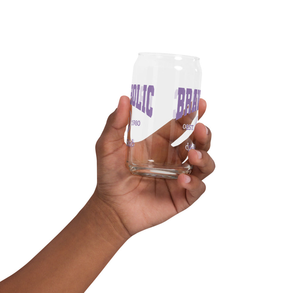 Bravoholic Social Club Can Shaped Glass