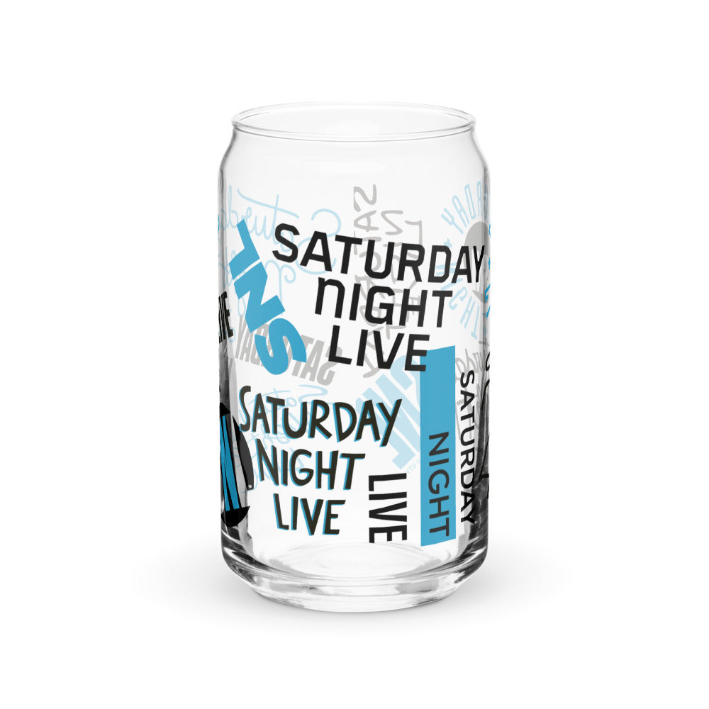 Saturday Night Live Legacy Logos Can Glass