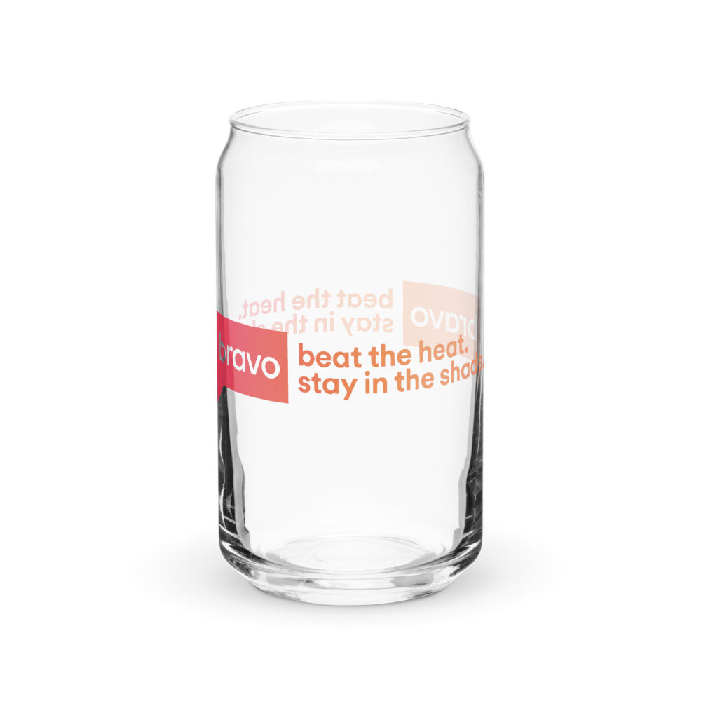 Bravo Beat The Heat Can Shaped Glass