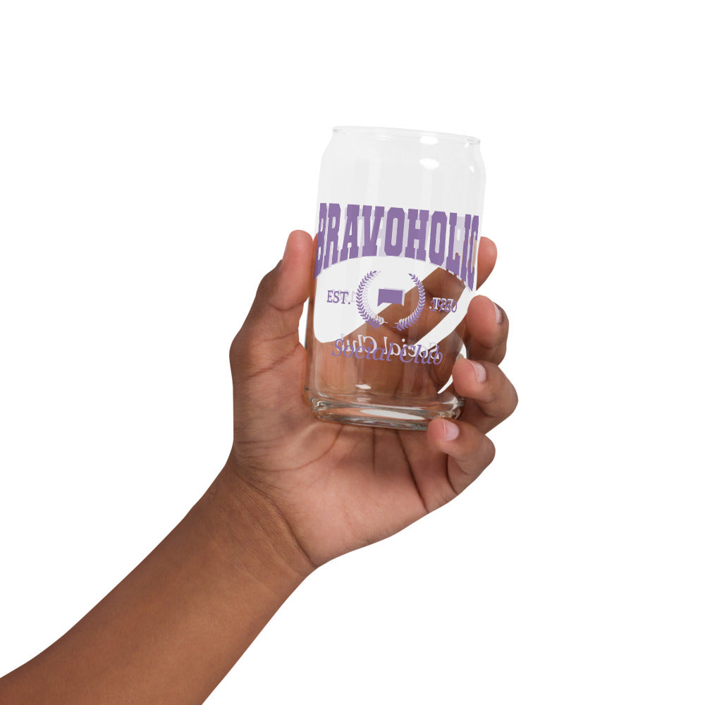 Bravoholic Social Club Can Shaped Glass