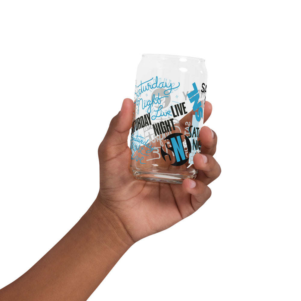 Saturday Night Live Legacy Logos Can Glass