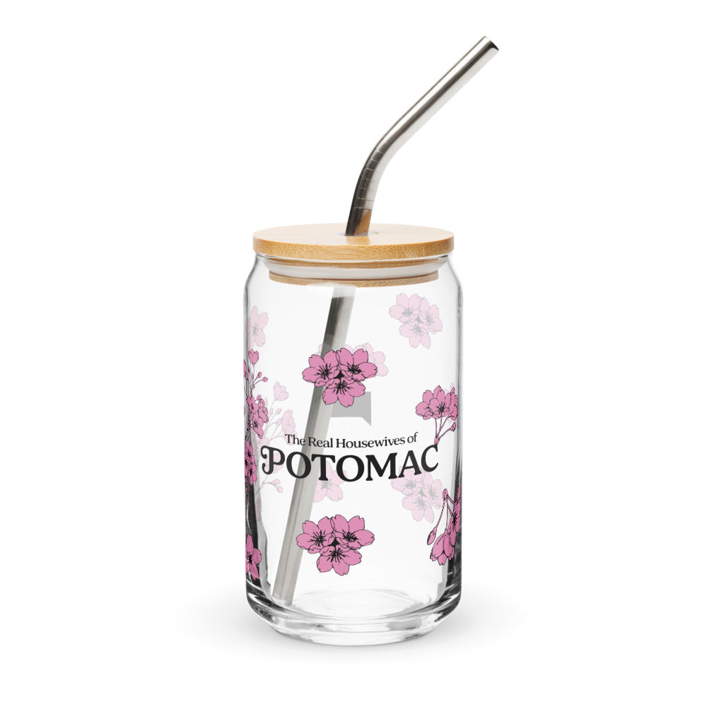 The Real Housewives of Potomac Cherry Blossom Can Shaped Glass with Lid