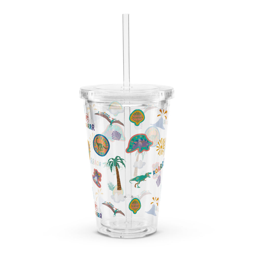 Jurassic Park Pattern Plastic Tumbler