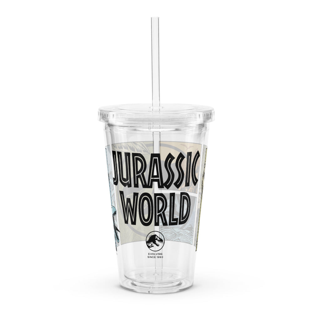 Jurassic World Clear Plastic Tumbler