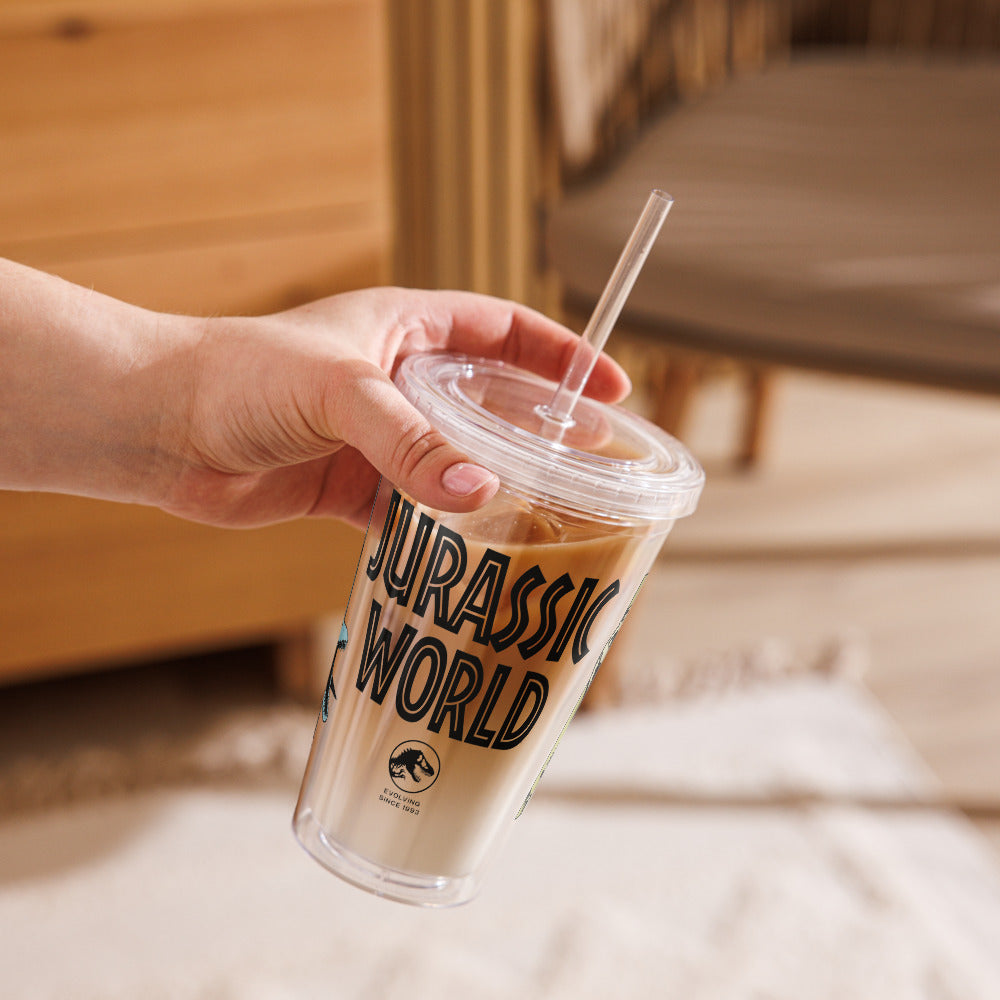 Jurassic World Clear Plastic Tumbler