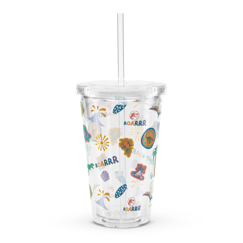 Jurassic Park Pattern Plastic Tumbler