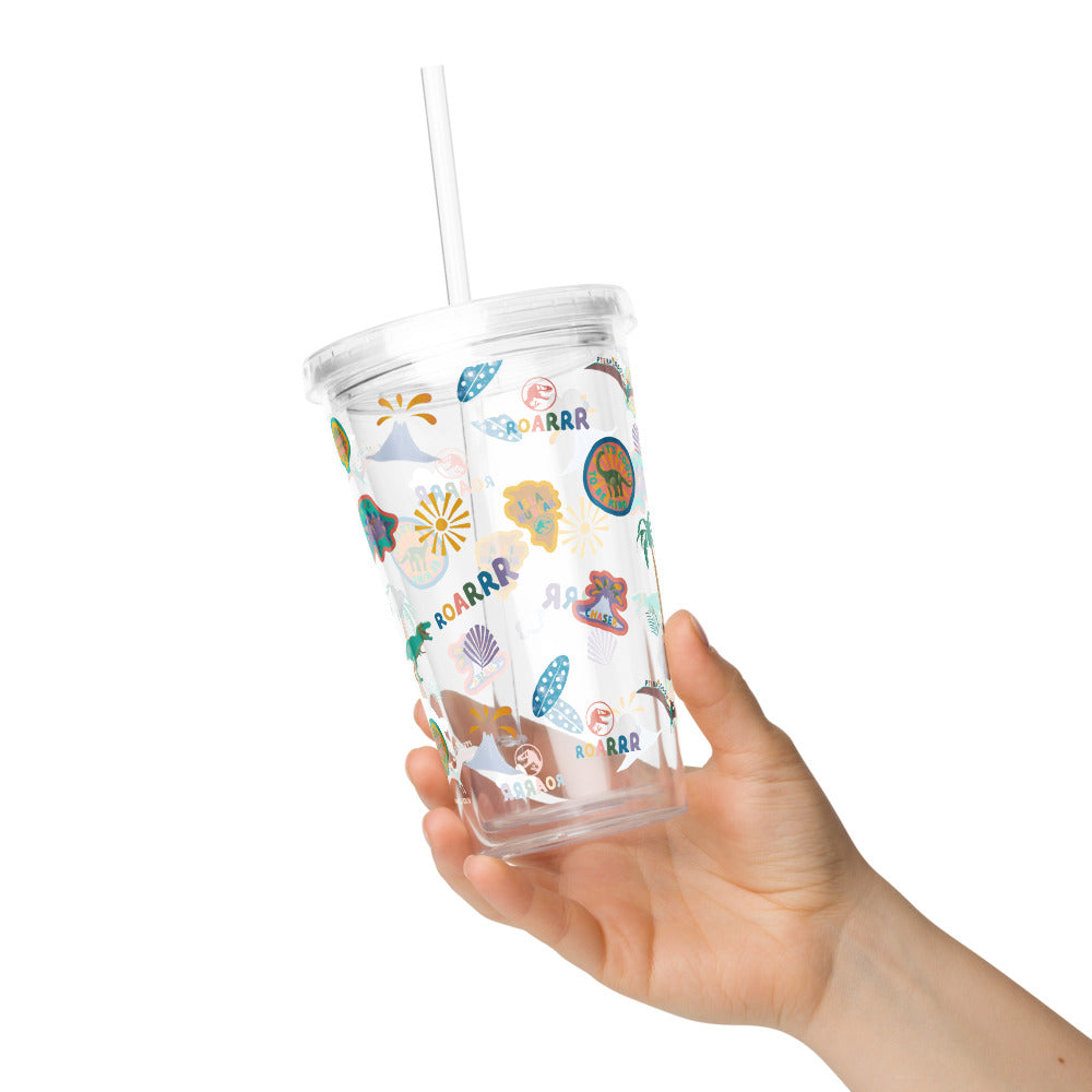 Jurassic Park Pattern Plastic Tumbler